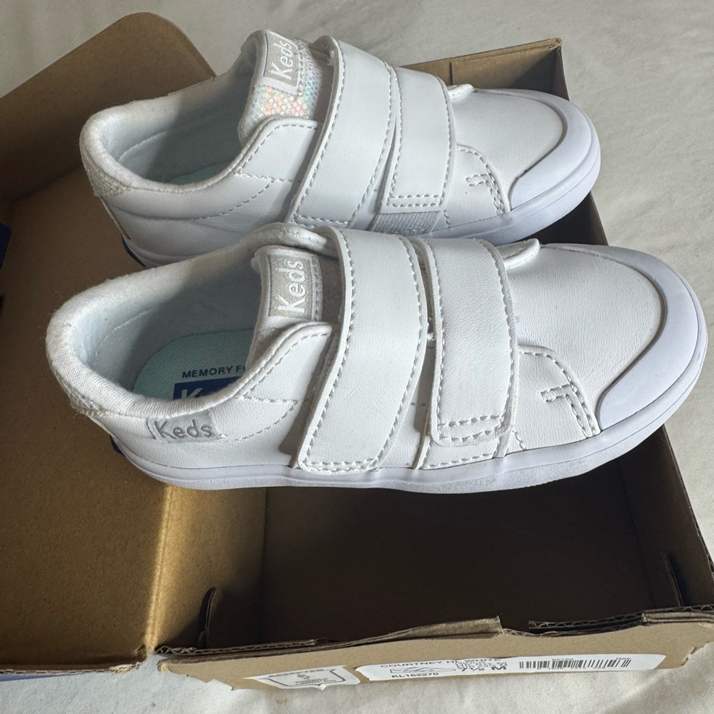 Keds Kids Triple Strap White Sneakers